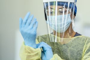 Support nurses - a picture of a nurse in PPE