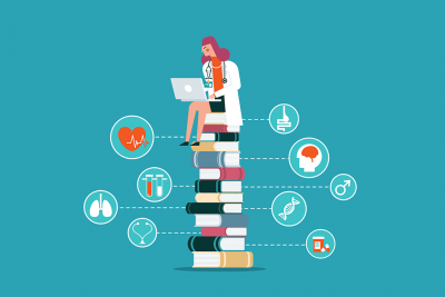 Doctor conducting research