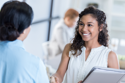 nurse during a job interview