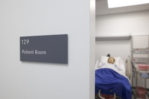 What is nursing school like showing an image of a patient room